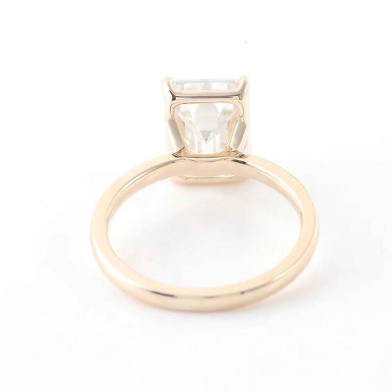Wholesale Jewelry 3ct Emerald Cut 14k Yellow Gold Jewelry for Women Wedding Bands Lab Diamond Rings Lab Grown Diamond Gold Ring