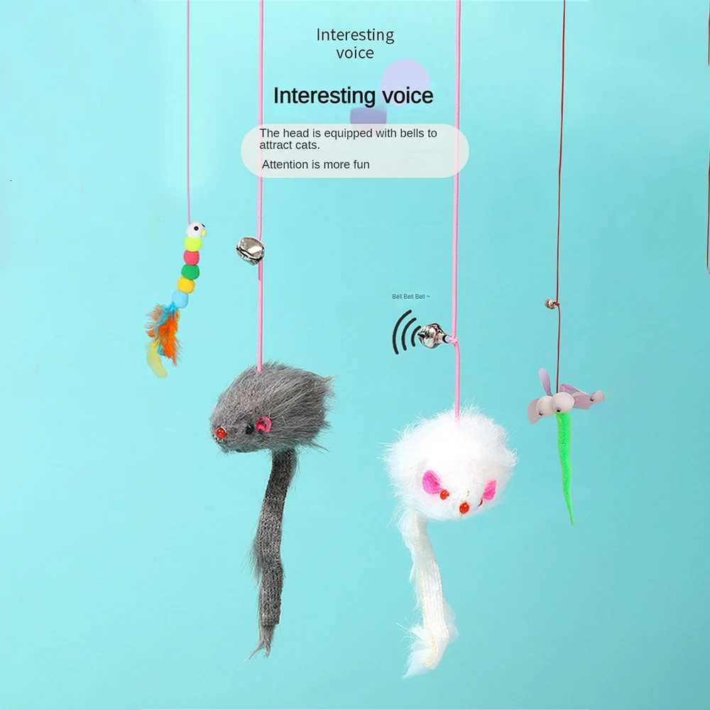 Cat Toy Swing Sticky Disc Elastic Hanging Door Teasing Cat Rope Long Rope Teasing Cat Toy Cat Accessories Pet Kitten Toy M251209