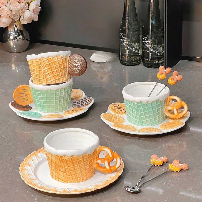 Coffee cup and saucer high-end exquisite light luxury afternoon tea design high-end ceramic wens high-quality French style H251209