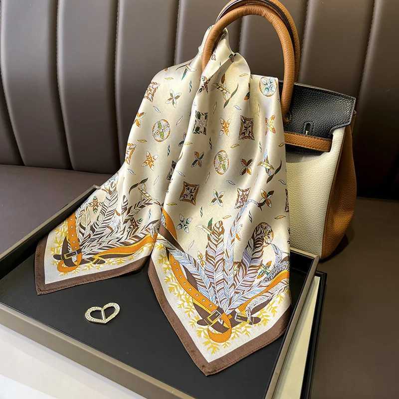 Luxury New Women Silk Printed Design Scarf For Women Fashion Neck Tie Hand Bag Foulard Wrist Kerchief Shawl Wraps Hajib Silk Scarves Y251208