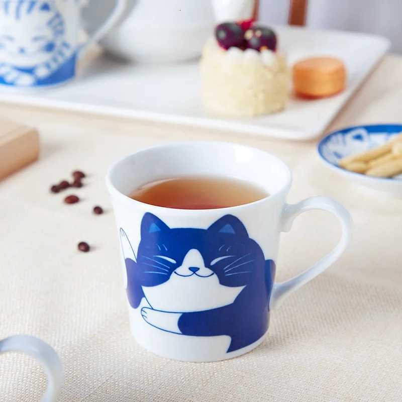 Japanese Cute Cat g Creative Cartoon Cat Ceramic Cup He Off Couple Cup Bar Counter Decorations Drinkware Milk Coffee g H251209