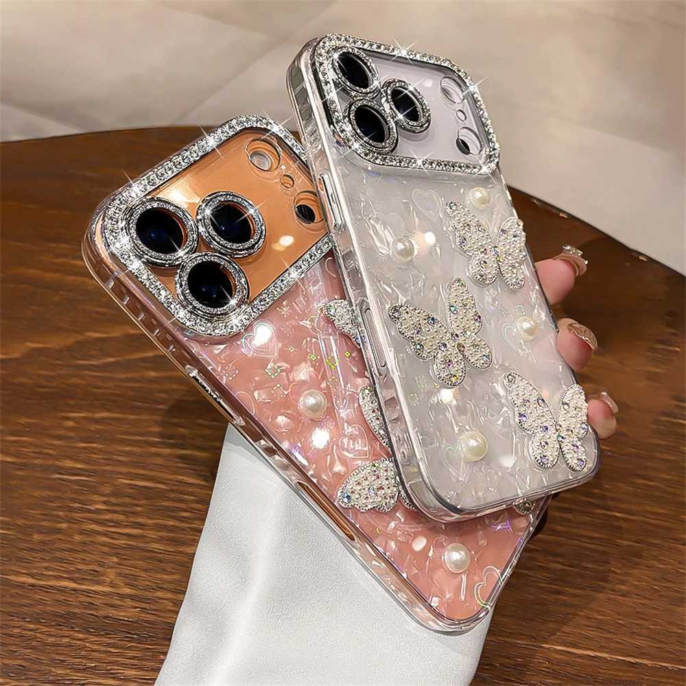 Luxury Diamond Clear Phone Case For iPhone 17 Air 16 15 14 13 12 Pro Max Plating Soft Silicone Back Cover C251209