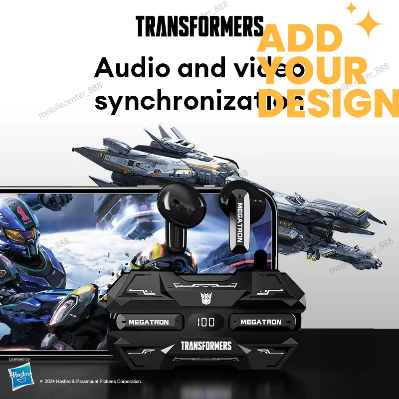 custom TRANSFORMERS TWS Gaming Earphones Hifi Stereo Sound Music Game Earbuds Dual Mode Low Latency HD Call Headphones TF-T51