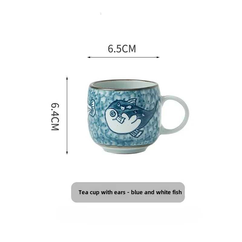 Japanese Hand-painted Handle Tea Cup Ceramic Kung Fu Tea Set Household Single Cup Heat-insated Non-hot Hand Small H251209