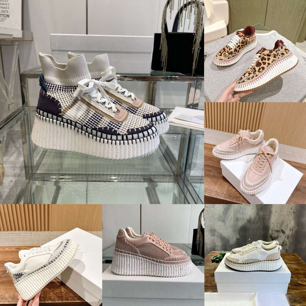 Fashion Women Casual Low High top sports shoes luxury Sneaker Designer shoe woman Platform Mesh leather lace up comfortable dress running waking office outdoor shoe