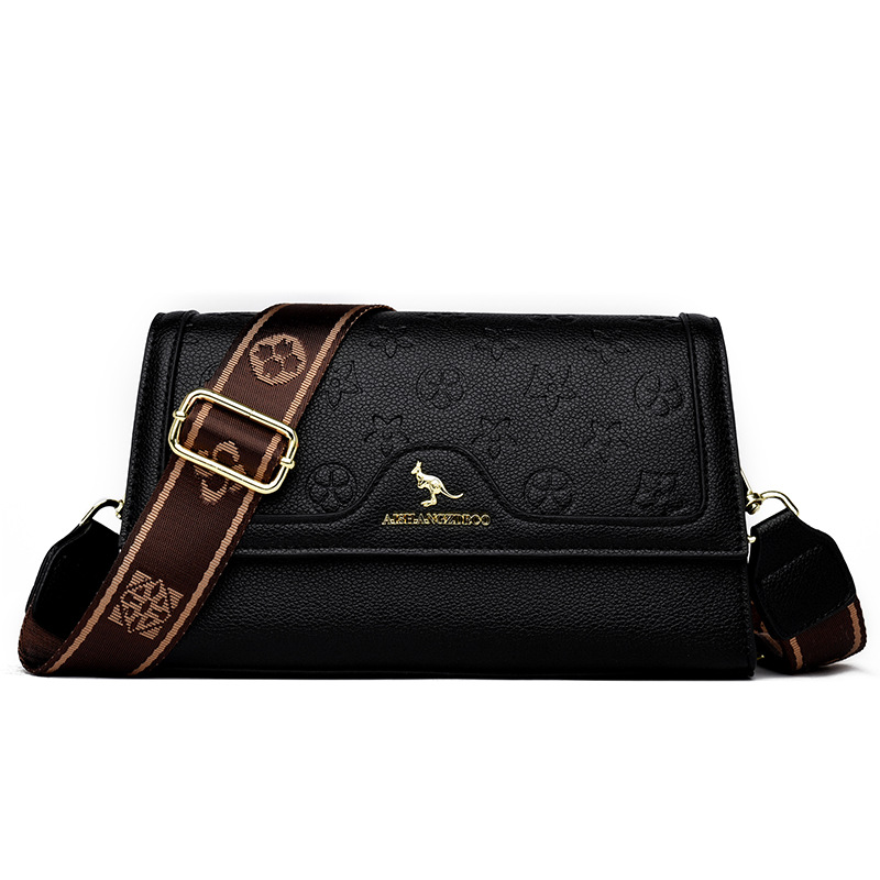 New Design Cross-border Women's Bag 2025 Korean Style Fashionable and Simple Hand-held embossed crossbody Bag Soft Leather Shoulder Bag free ship