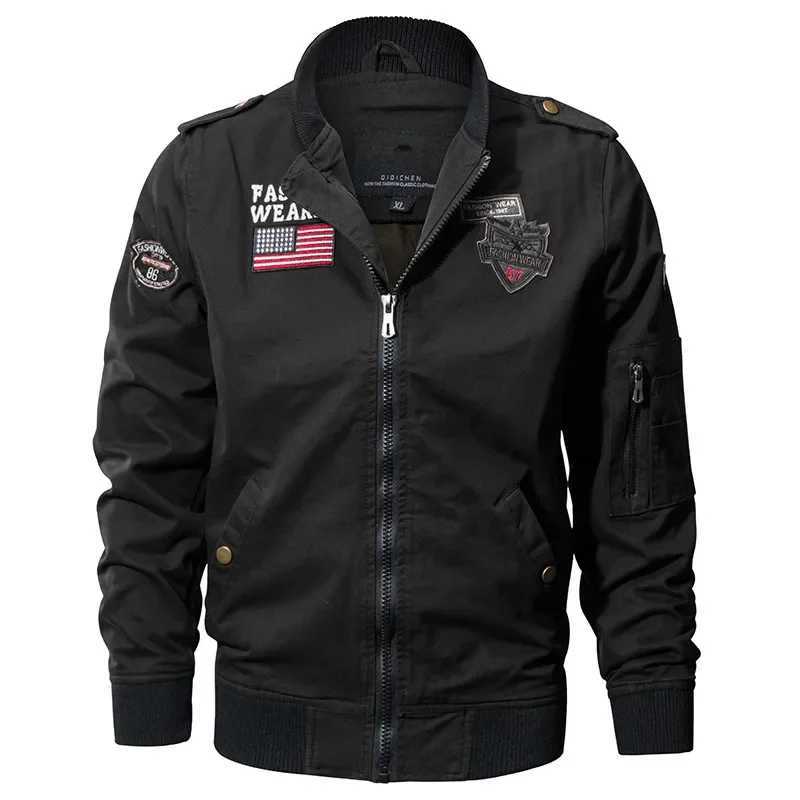 New Spring Military Style Pilot Jacket Multi-pocket Men Tactical Flight Jacket Autumn US Air Force Motorcycle Outwear Cotton W251209