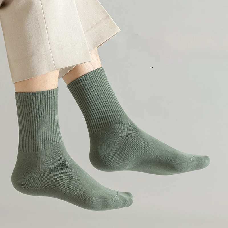 Men Business Mid Length Socks Soft Breathable Sweat-absorbing Colorful Sock Comfortable Casual High Quality Ankle Sports SoxT251209