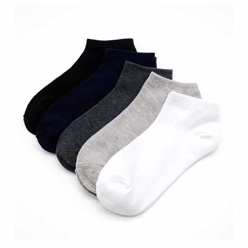 Oversize Mens Socks Cotton Plus Size Solid Color Men Business Casual Short Ankle Sock Black White Gray Summer Calcetines HombreT251209
