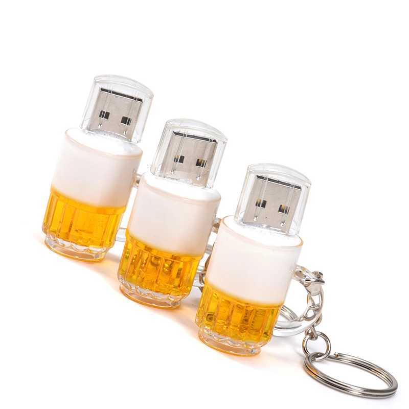 JASTER Beer Cup Model USB Flash Drive 128GB Gifts Memory Stick Key Chain Pen Drive 32GB High Speed Pendrive 16GB C251209