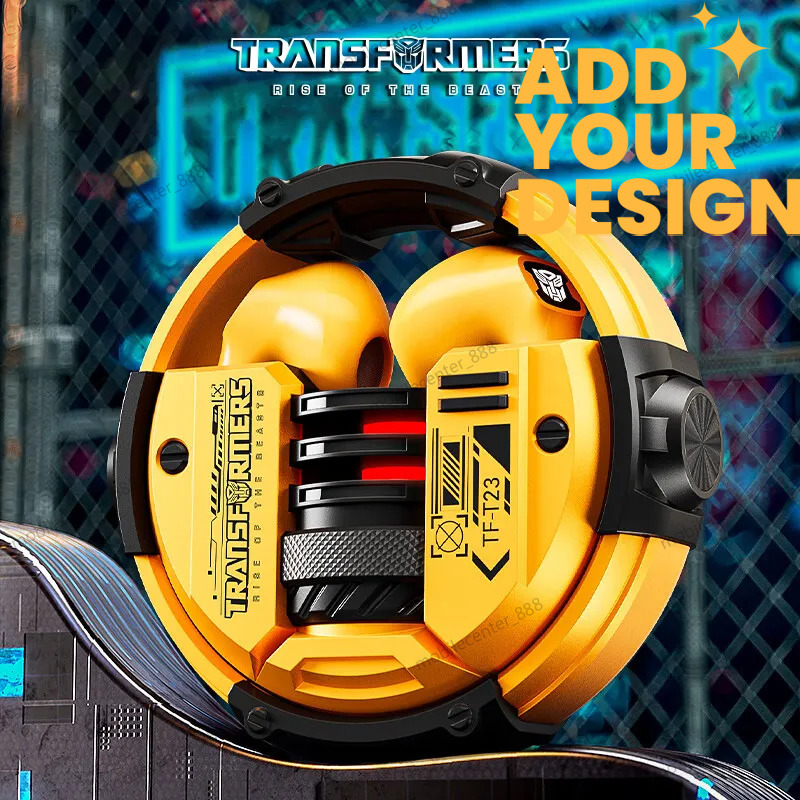 custom TRANSFORMERS TWS Wireless Earphones HiFi Stereo Sound Music Game Earbuds Dual Mode Low Latency HD Call Headphones TF-T23