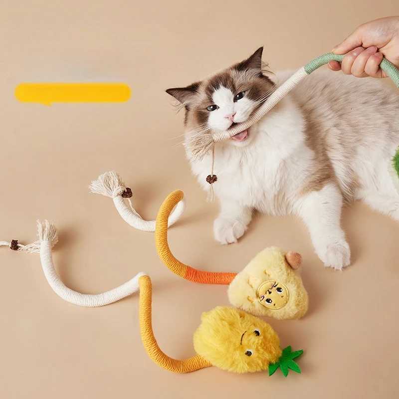 Cat and dog bite rope toy a self soothing toolfor relieving boredomgrinding teethenduring bites consuming energyteasing catstick M251209