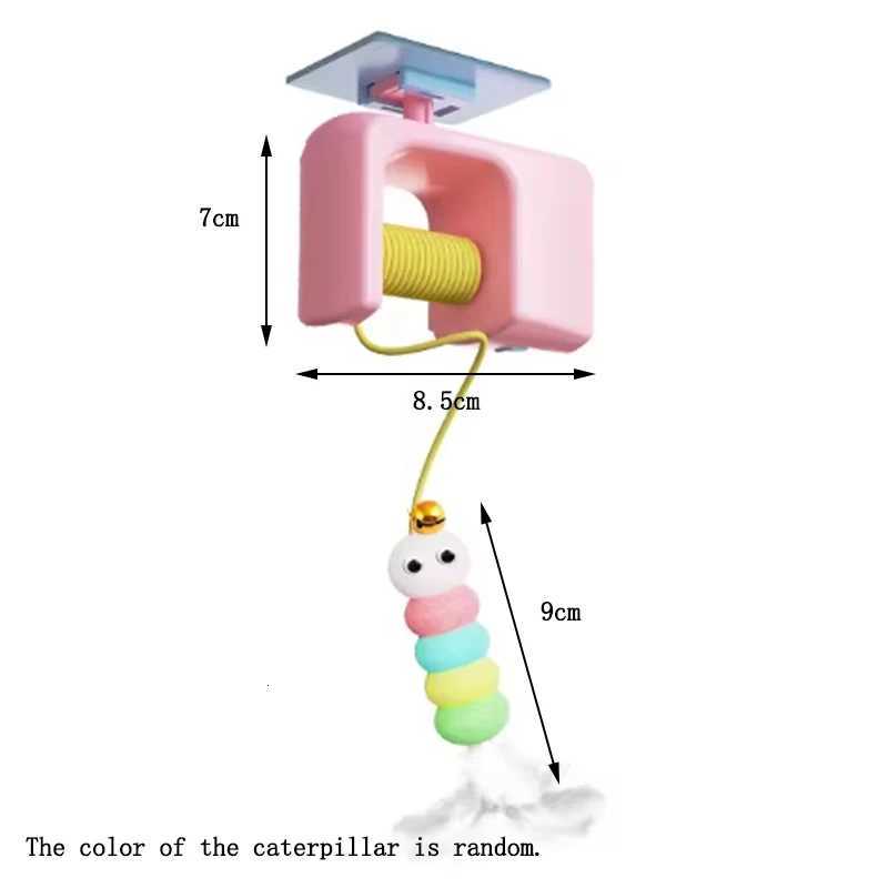 Hanging door-style cat toy self-play boredom toy swing hanging elastic feather bell teaser wand cat teasing toy M251209