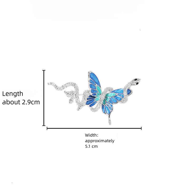 DHcollections Cool Ins Style Butterfly and Snake High-end Niche Original Design Personality Trend Clothing Suit Brooch