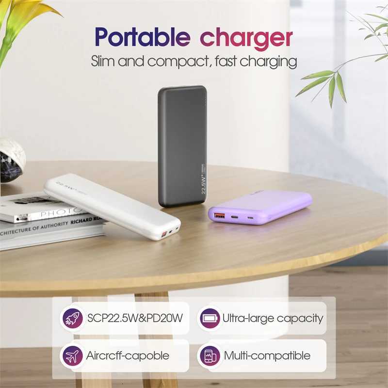 Power Bank 10000mAh PD20W Fast Charging Mobile Phone Charger for iPhone 16 15 Powerbank External Battery H251209