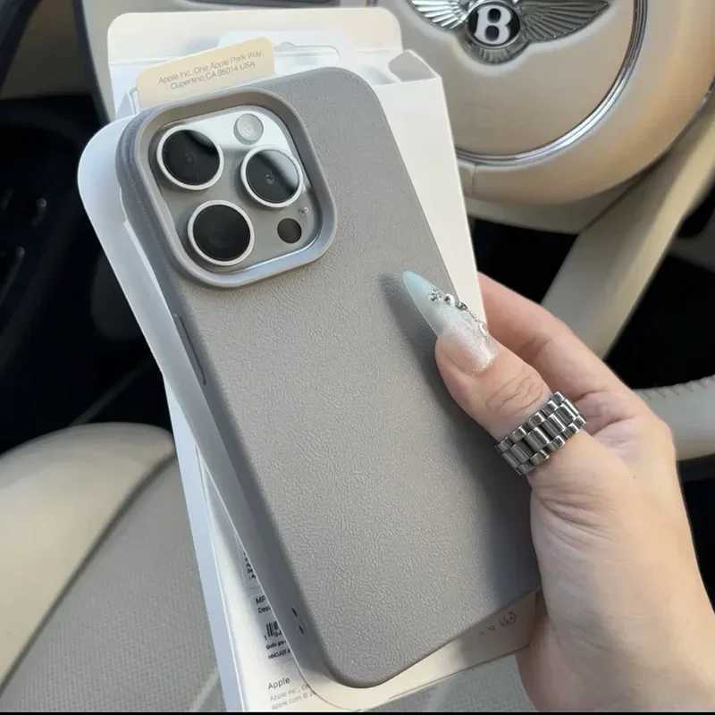 Luxury Matte Soft Leather Candy Phone Case For iPhone 17 16 15 14 Plus 13 12 11 Pro Max Protection Shockproof Silicone Cover C251209