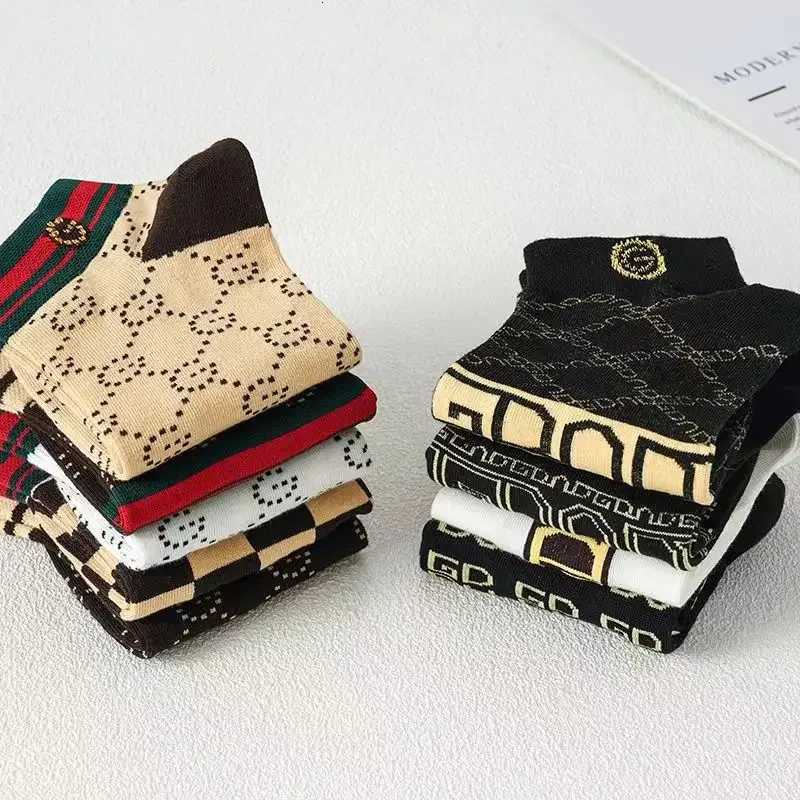 5 pairs of summer thin-edged socks sweat-absorbent and breathable luxury boat socks shallow mouth socks fashionable short socksT251209