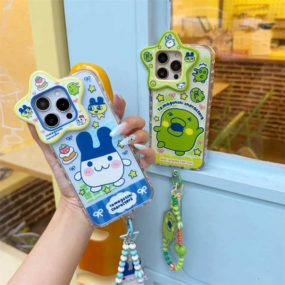 Funny Rabbit Cartoon Phone Case For iPhone 13 14 15 16 Pro Max Cover Lovely Anti-fall Funda with Chain Kawaii Protection Cover C251209