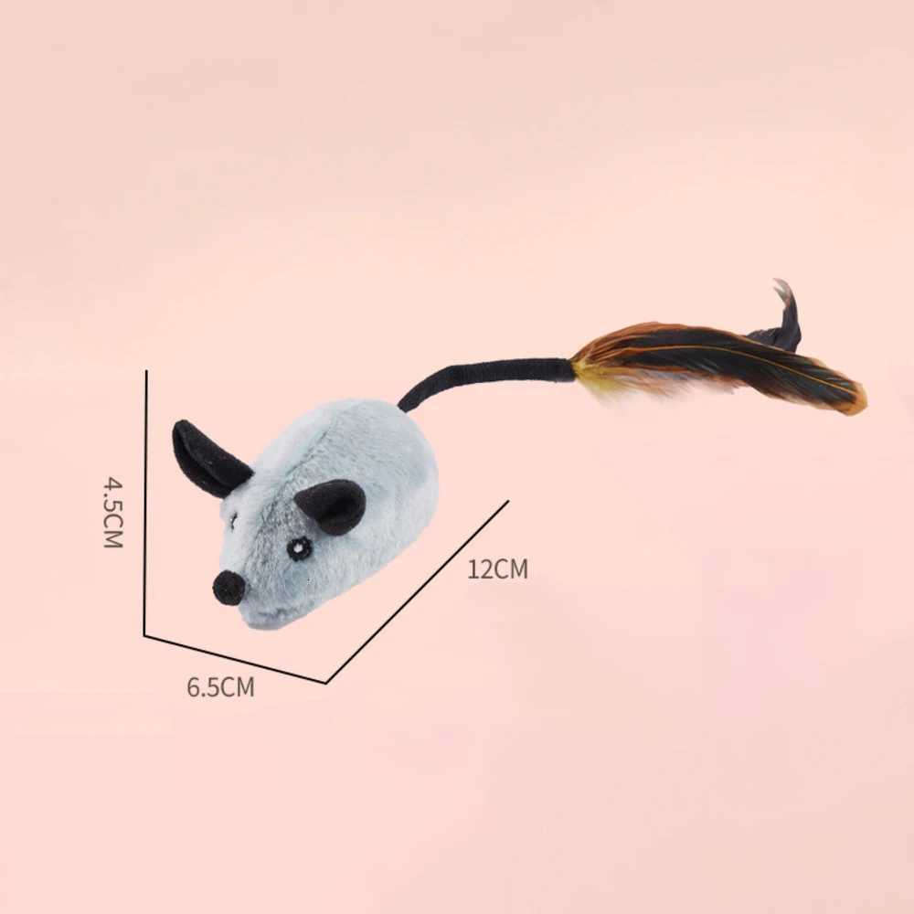 Cat Mouse Interactive Plush Toys Pet Moving Mice Toy LED Glow Electric Telecontrol Auto Rechargeable For Indoor Cats M251209