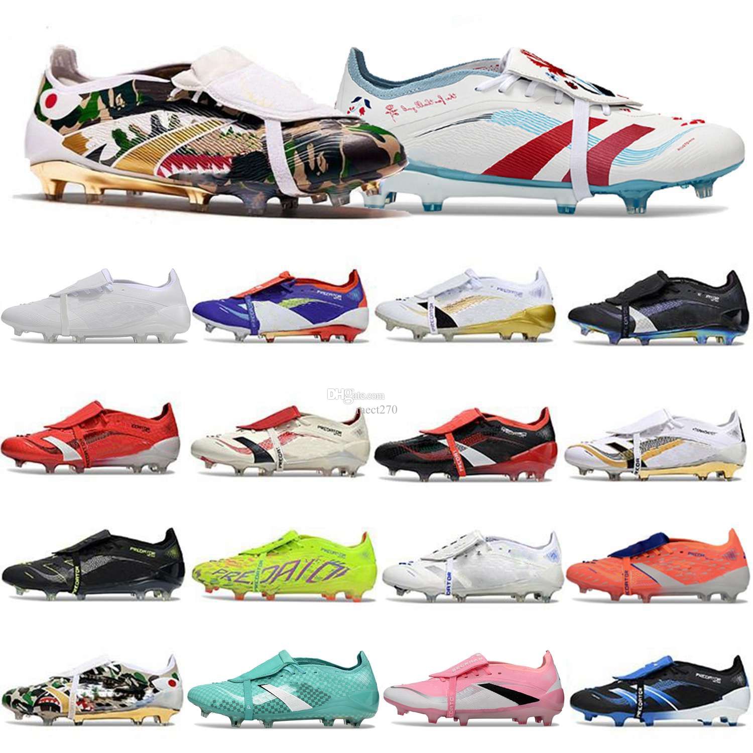 PREDAT0R Elite Fold-over Tongue FG The Football Gal 25 FG Football Boots BelliGold Belinghams and David Beckhams FG Soccer Shoes 2025 Total Orange Lucid Red 25 Cleats