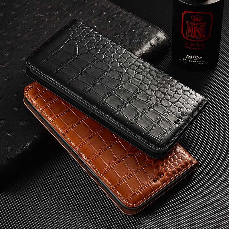 Crocodile Genuine Leather Flip Case For iPhone 7 8 Plus X XS XR 11 12 13 14 15 16 16E Pro Plus Max Wallet Phone Cover Cases C251209