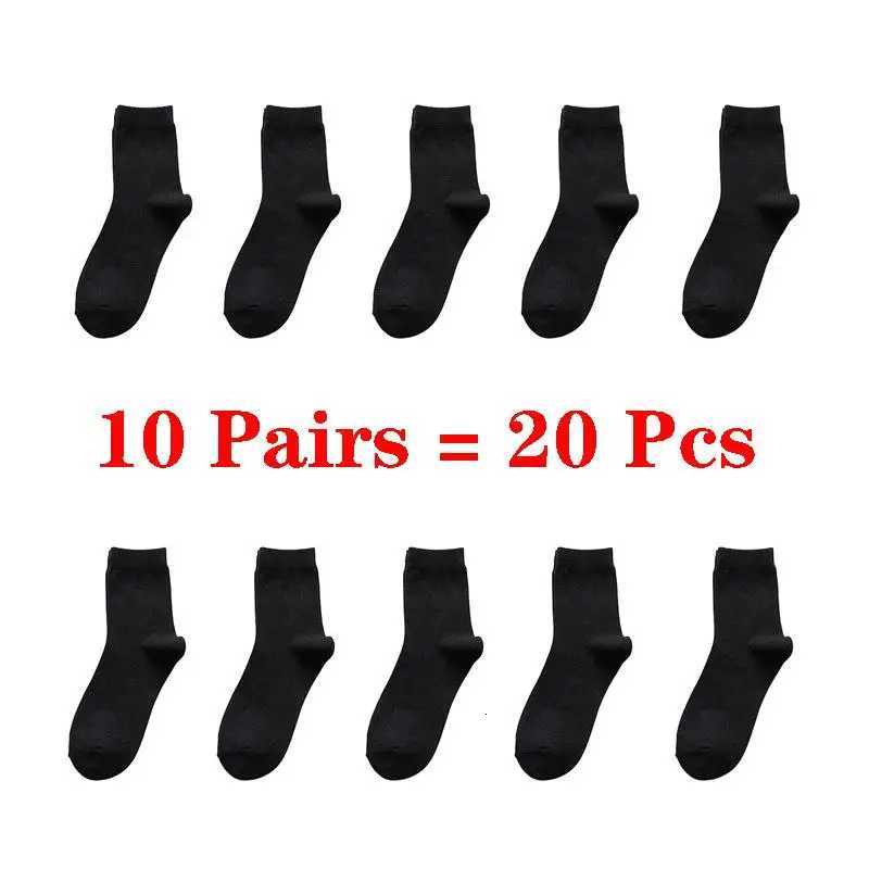 10 Pairs 20 Pcs Business Casual Cotton white Socks Men Spring Autumn Winter Solid Colors Crew Socks Male Breathable Socks MeiasT251209