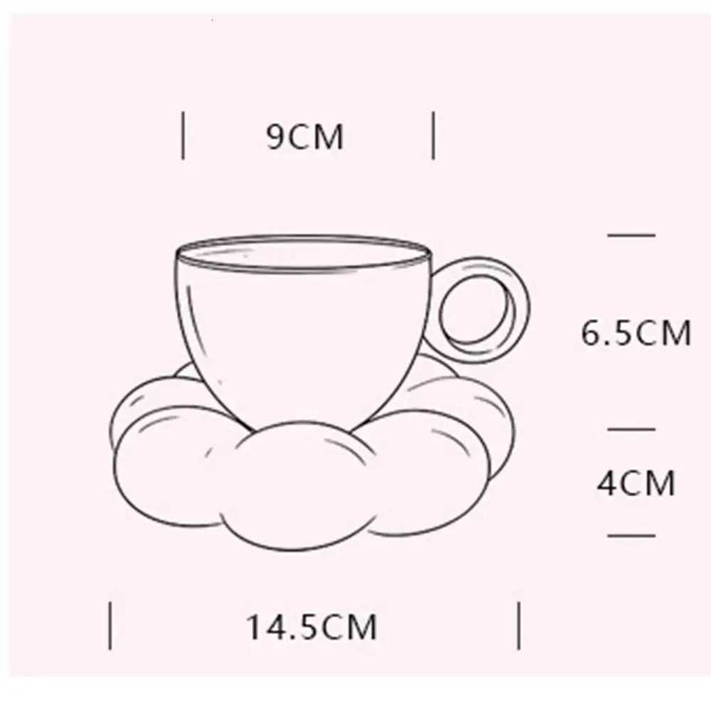 New Durable Portable High Quality Fashion INS Coffee g Set Ceramic Flower Shape Breakfast gs Milk Cup Breakfast H251209