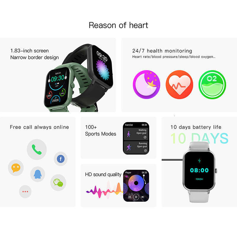 Famous Brand Private Model ZL C Watch For Women TK Bluetooth Call Monitoring Sports Touch Screen Smart Health