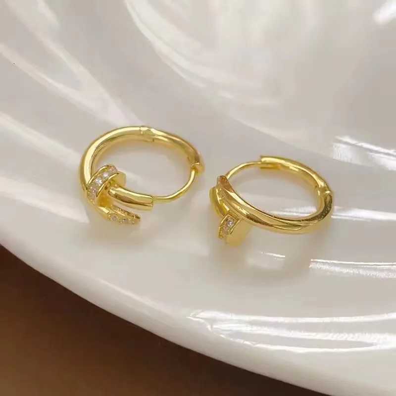 Charming Shiny Crystal Round Hoop Earring For Women Minimalist Shaped Earrings Gold/Silver Trendy Jewelry K251209 H260129