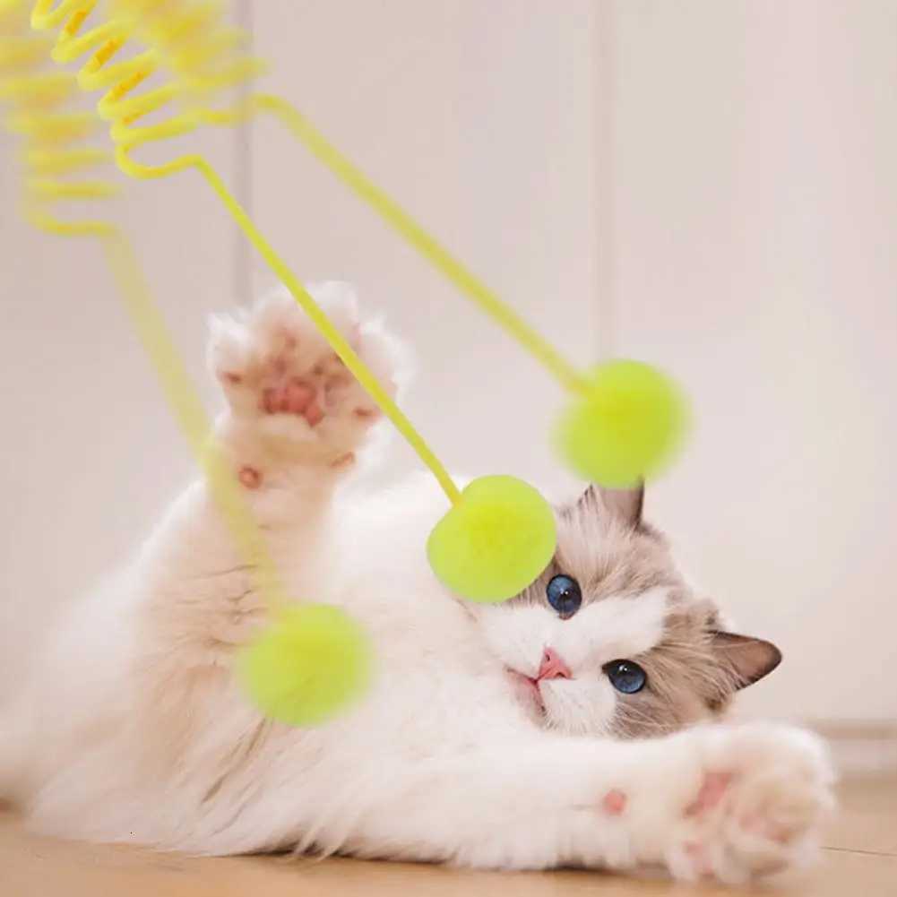 Interactive Cat Toy Funny Cat Stick Plush Spring Ball Self-Hey Hanging Door Kitten Toy Cats Kittens Play Training Toys Supplies M251209