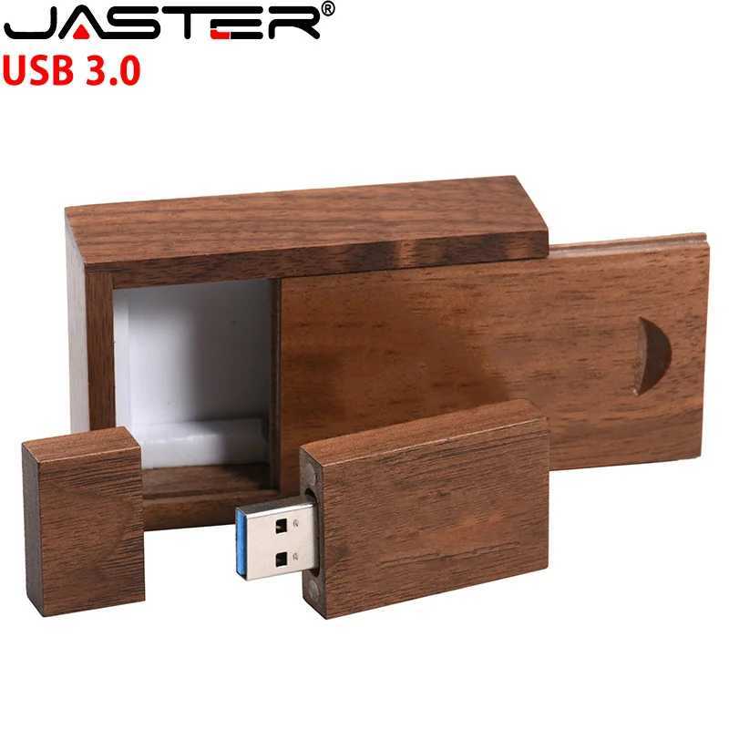 JASTER Wooden Block USB 30 Flash Drive Red Wood Pendrive 4GB 8GB 16GB 32GB 64GB 128GB Memory Stick U DiskNo custi C251209