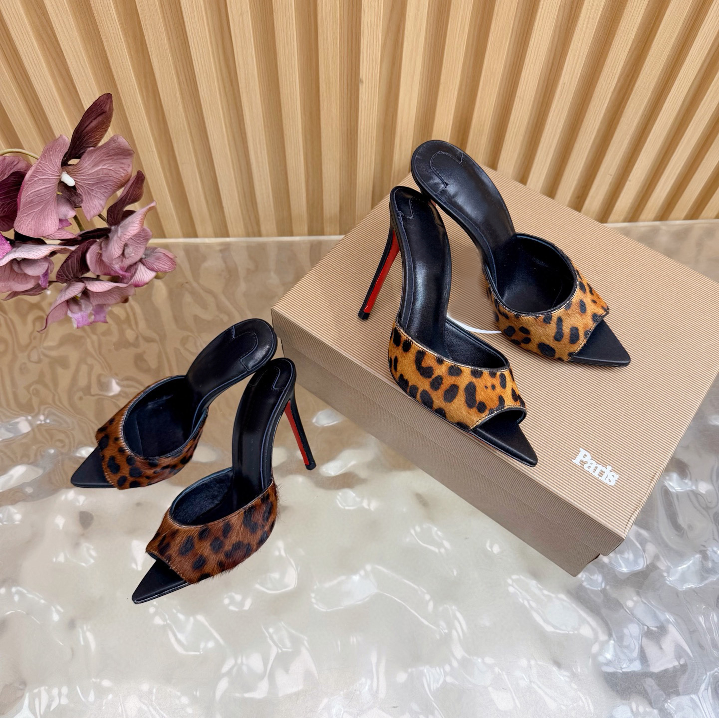 Designer Women dress shoes luxury 100 mm Mules - Patent calf leather Miss Z Mule fashion evening party Stiletto Heel Slip-On Apostropha pumps high heels Size 35-42