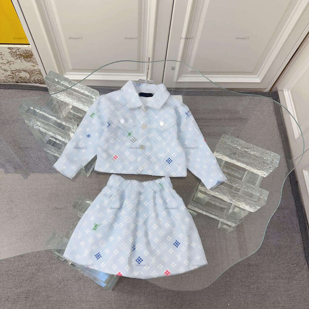 Luxury newborn jumpsuits Denim fabric material infant bodysuit designer baby clothes toddler hoodie and Jeans skirt A374X11N299