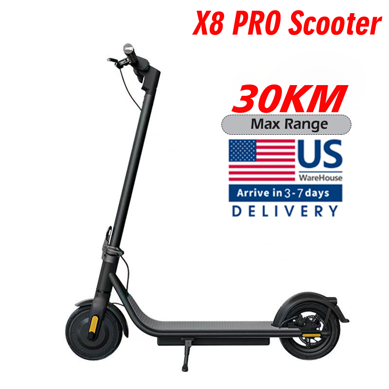 New X8 Pro 500W Electric Scooter for Adults 19MPH 36V 10.4AH Folding Commute Off Road Electric Scooter 30 Miles Range E-Scooter