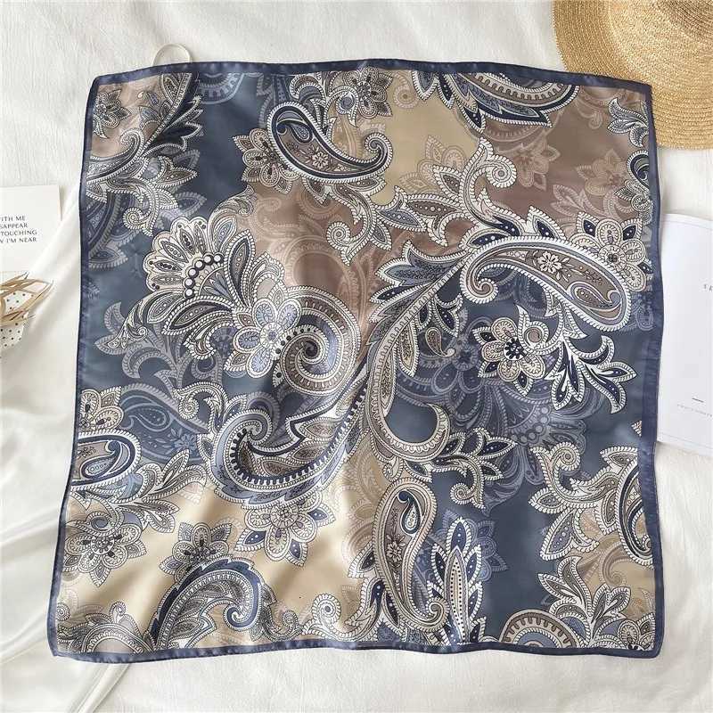 Luxury 68cm Tree of Life Printed Scarf Womens Spring and Summer New Imitation Silk Scarf Temperament Versatile Headscarf Shawl Scarfs Y251208