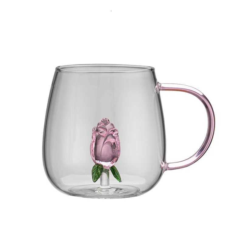 Sweet Transparent Water Ju Cup Girly Household Drink Water Cup Handle Milk g Bottle Lovely Gifts H251209