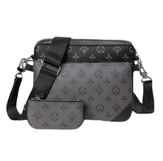 Designer bag men 3pcs TRIO Corssbody Handbag Men Leather Messenger Bags Luxury Shoulder Bags up louisvuittion Bags Designer Handbag Luxurys Mens Clutch Backpack