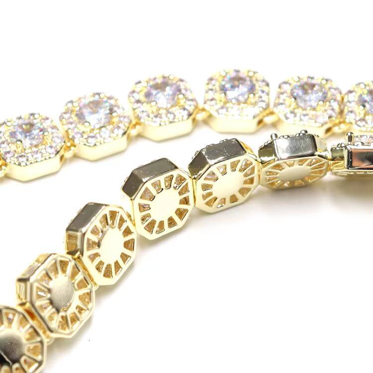Wholesale Jewelry Men Women 5mm Gold Plated 925 Sterling Silver Diamond Mossanite Moissanite Iced Out Tennis Necklace Chain