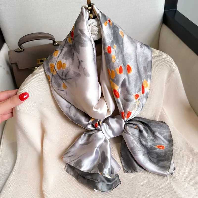 Luxury Spring Scarf Womens Luxury Design Polyester Material Smooth Scarf Soft Shawl Beach Y251208