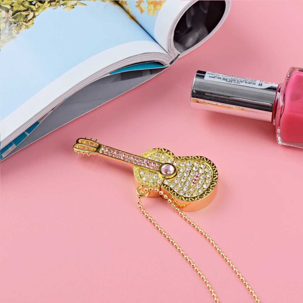 BiNF USB flash drive Crystal Guitar 512GB 256GB U disk 4GB 8GB 16GB 32GB 64GB 128GB personality flash drive memory stick Gift C251209