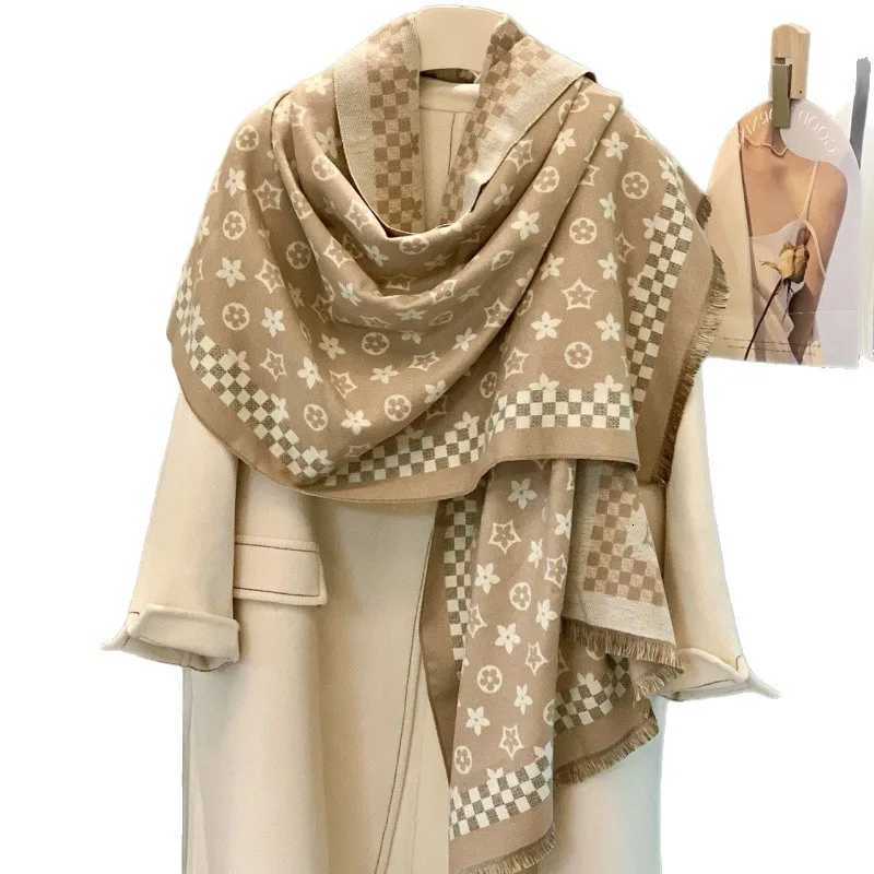 Luxury Autumn Winter New Imitation Cashmere Scarf Womens Versatile Neck Protector Jacquard Scarves Fashion Warm Long Fringed Shawl Y251208