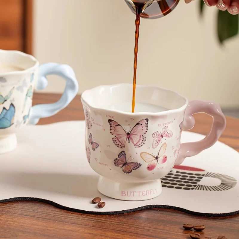 Gift Box Style Ceramic g Household 400ml High Temperature Applique Craft Cups Aesthetic Exquisite Coffee Cup H251209