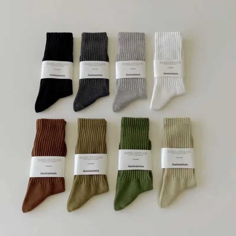 Knitting Cotton Men Socks Casual Breathable Hip Hop Skateboard Sports Socks Men Male Fashion Solid Color Streetwear Long SocksT251209
