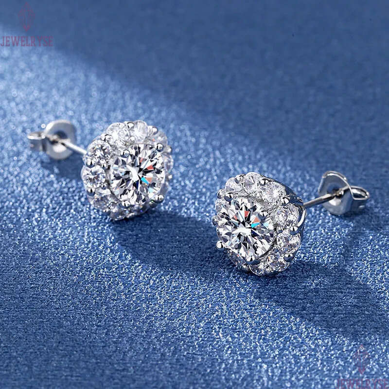 luxury round designer earrings necklace for women short cross chain choker moissanite cz zircon flower design earring ear rings earings chokers jewelr