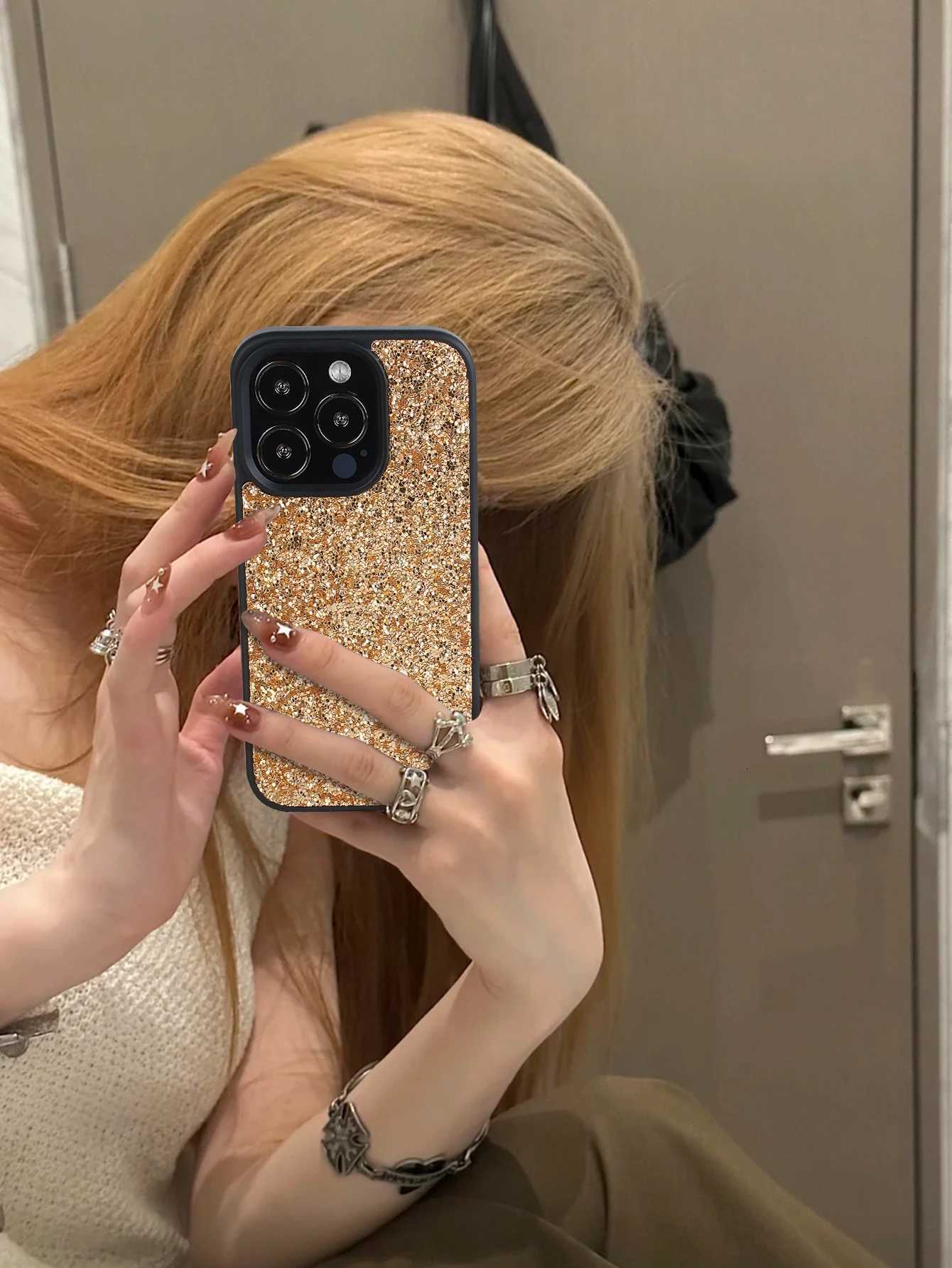 1PCS Luxury Glitter Bling Diamond Leather Phone Case Cpatible with iPhone17 16 16e 15 14 13 12 11 Pro Max Plus X XS XR 7 8 C251209