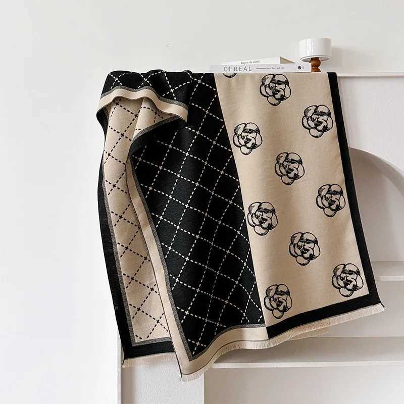 Luxury Luxury Designer Brand Winter Blanket Scarf Shawls for Women Warm Faux Cashmere Pashmina Large Wrap Long Foulard Stole Y251208