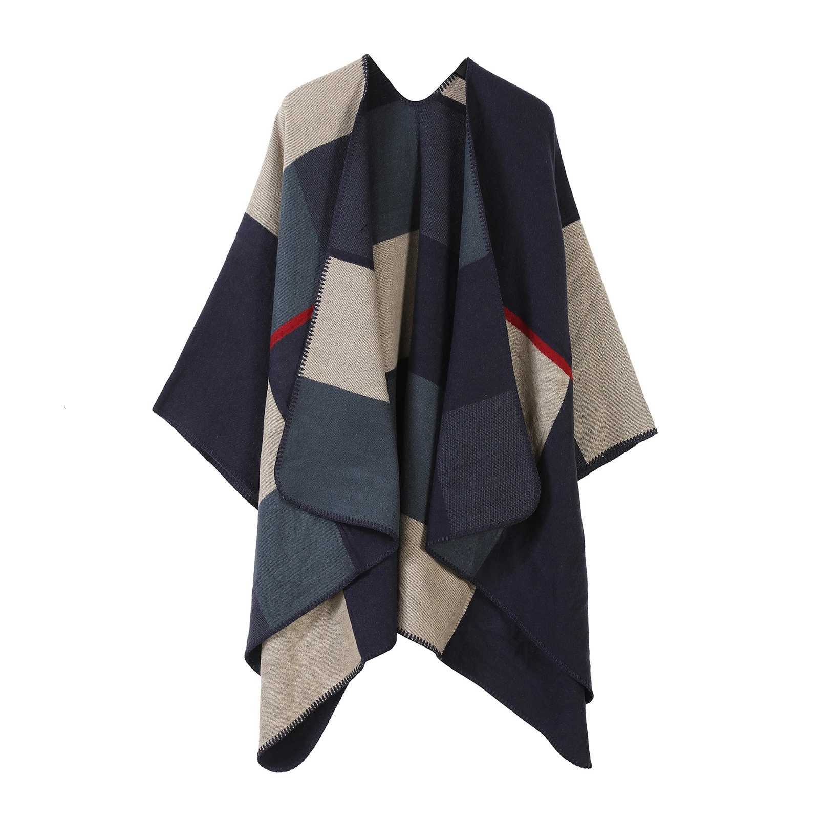 Luxury New Ladies Fashionable Knitted Shawl High-End Travel Wear Imitation Cashmere Cloak Female Thickened With Knitted Warm Shoulder Y251208