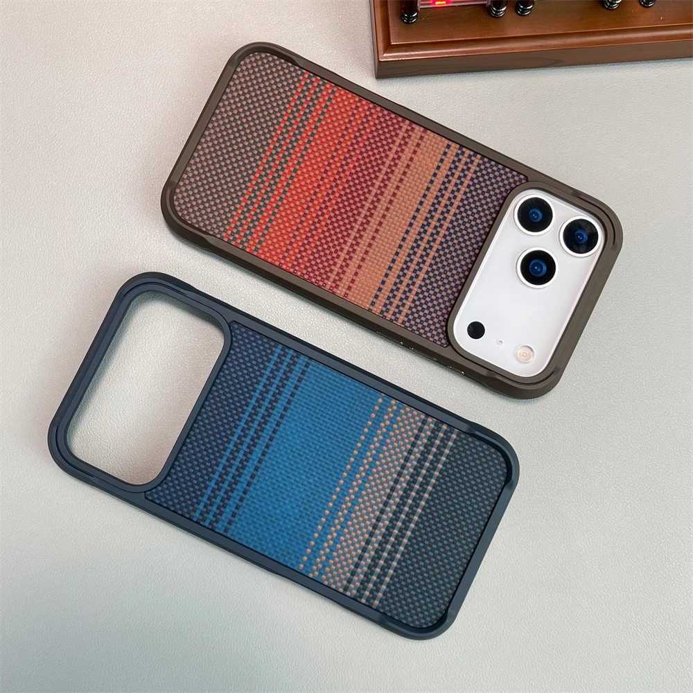 or Built-in Magnetic Carbon Fiber Matte Case for iPhone 17 Air 16 15 14 Pro Max for Shockproof Bumper Frosted Cover C251209