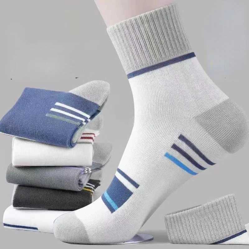 10 Pairs MenS Socks Fashion Casual Striped Wear-Resistant Breathable Sports Socks Big Size Business Socks For MenT251209