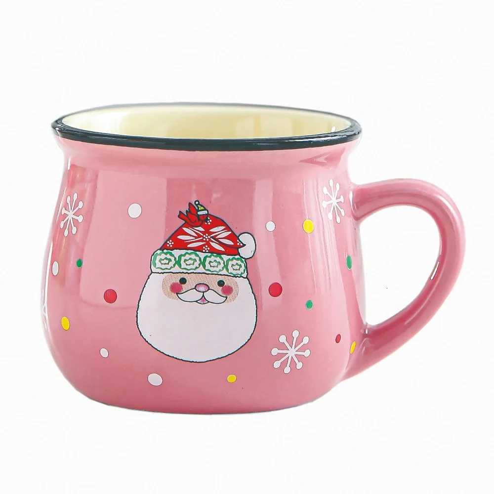 1pc Christmas ceramic g Baking shop dessert cup coffee cup Cfortable grip Not hot to the touch H251209